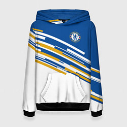 Толстовка-худи женская FC Chelsea: Colour Line, цвет: 3D-черный