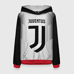 Толстовка-худи женская FC Juventus: Silver Original, цвет: 3D-красный