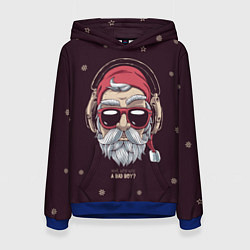 Толстовка-худи женская Who was a bad boy?, цвет: 3D-синий