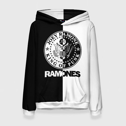 Женская толстовка Ramones B&W / 3D-Белый – фото 1