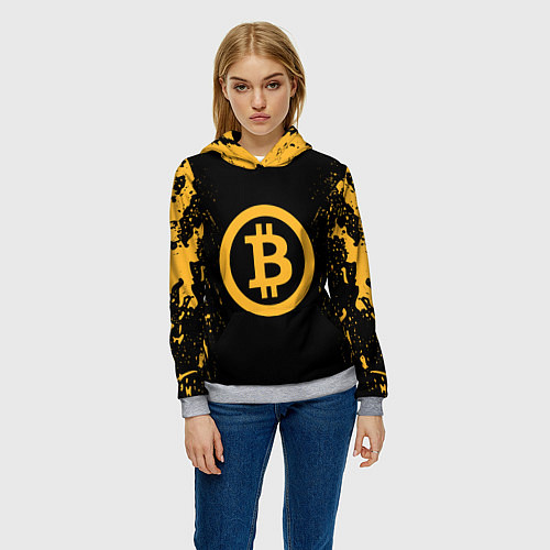 Женская толстовка Bitcoin Master / 3D-Меланж – фото 3