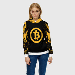 Толстовка-худи женская Bitcoin Master, цвет: 3D-белый — фото 2