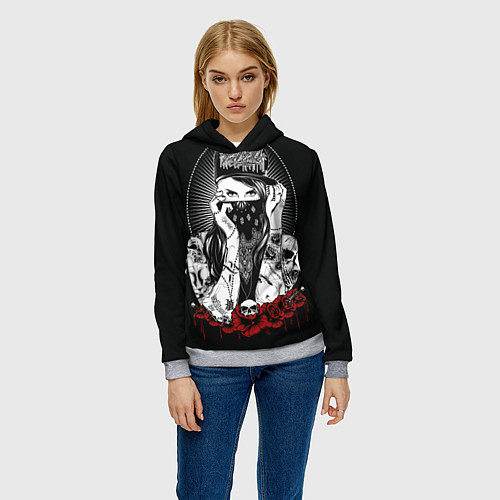 Женская толстовка Тату-мастер / 3D-Меланж – фото 3