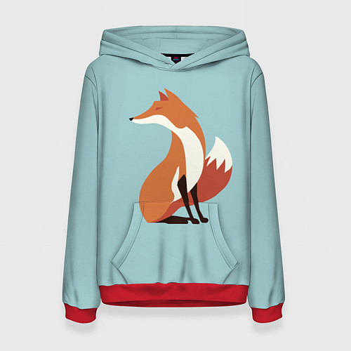 Женская толстовка Minimal Fox / 3D-Красный – фото 1