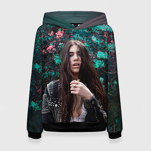 Женская толстовка Dua Lipa: Floral / 3D-Черный – фото 1