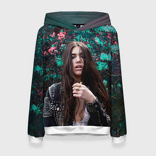 Женская толстовка Dua Lipa: Floral / 3D-Белый – фото 1