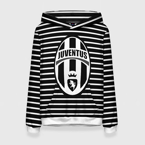 Женская толстовка FC Juventus: Black Lines / 3D-Белый – фото 1