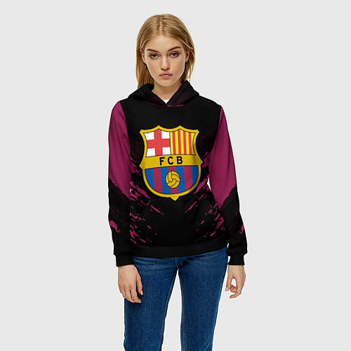 Женская толстовка Barcelona FC: Sport Fashion / 3D-Черный – фото 3