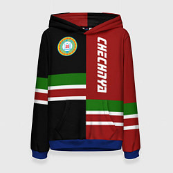 Толстовка-худи женская Chechnya, Russia, цвет: 3D-синий