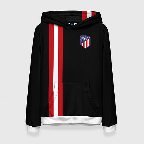 Женская толстовка FC Atletico Madrid: Red Line / 3D-Белый – фото 1