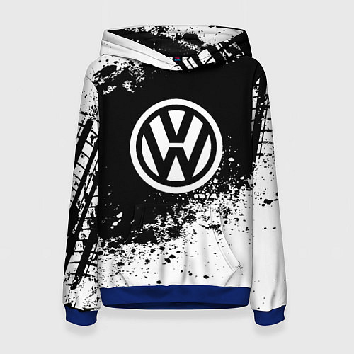 Женская толстовка Volkswagen: Black Spray / 3D-Синий – фото 1