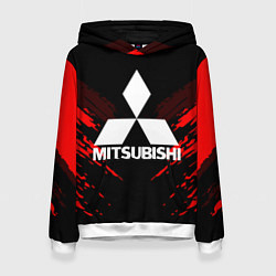 Толстовка-худи женская Mitsubishi: Red Anger, цвет: 3D-белый
