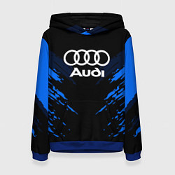 Толстовка-худи женская Audi: Blue Anger, цвет: 3D-синий