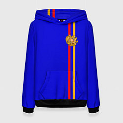 Толстовка-худи женская Армения, цвет: 3D-черный