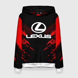 Толстовка-худи женская Lexus: Red Anger, цвет: 3D-белый