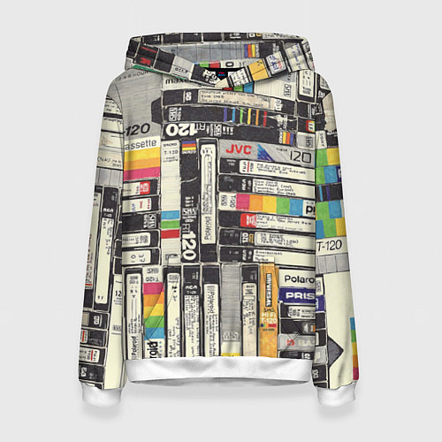 Женская толстовка VHS-кассеты / 3D-Белый – фото 1