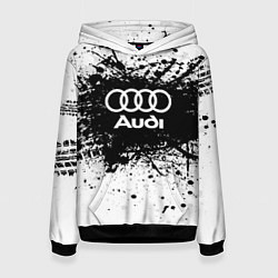 Толстовка-худи женская Audi: Black Spray, цвет: 3D-черный