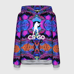 Толстовка-худи женская CS:GO Violet Hyper Beast, цвет: 3D-меланж