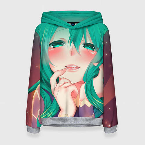 Женская толстовка Miku Ahegao / 3D-Меланж – фото 1