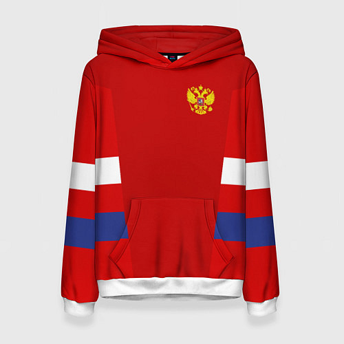 Женская толстовка Russia: Sport Tricolor / 3D-Белый – фото 1