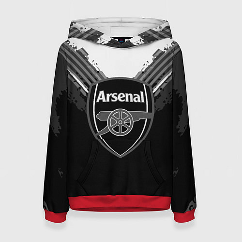 Женская толстовка FC Arsenal: Black Style / 3D-Красный – фото 1