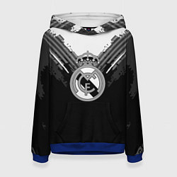 Толстовка-худи женская FC Real Madrid: Black Style, цвет: 3D-синий