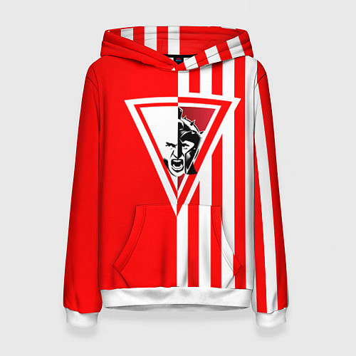 Женская толстовка Красно-белый воин / 3D-Белый – фото 1