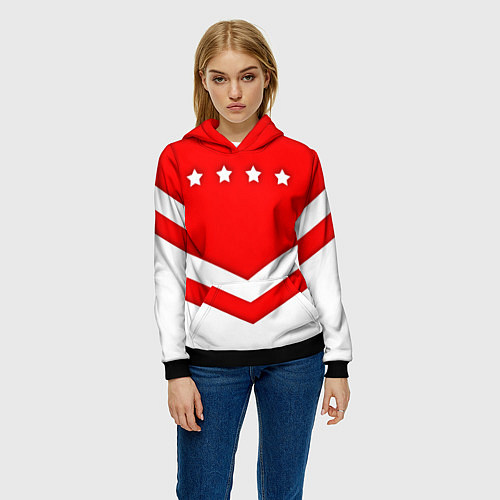 Женская толстовка Звезды Спартака / 3D-Черный – фото 3