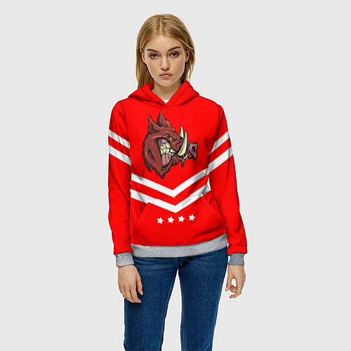 Женская толстовка Спартанский кабан / 3D-Меланж – фото 3