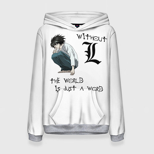 Женская толстовка Without L pose / 3D-Меланж – фото 1