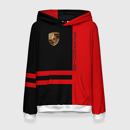 Женская толстовка Porsche: Red Sport / 3D-Белый – фото 1