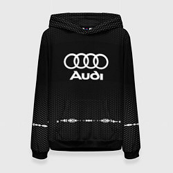 Толстовка-худи женская Audi: Black Abstract, цвет: 3D-черный