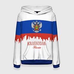 Толстовка-худи женская Krasnodar, Russia, цвет: 3D-синий