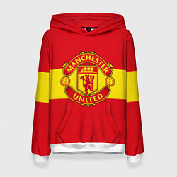 Толстовка-худи женская FC Man United: Red Style, цвет: 3D-белый