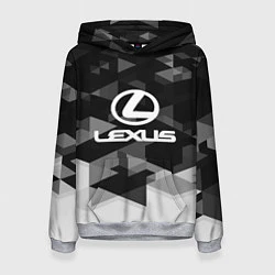 Толстовка-худи женская Lexus sport geometry, цвет: 3D-меланж