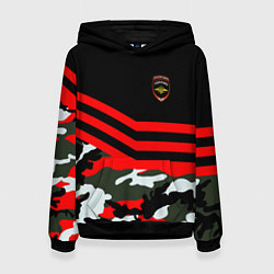 Толстовка-худи женская Полиция: Камуфляж, цвет: 3D-черный