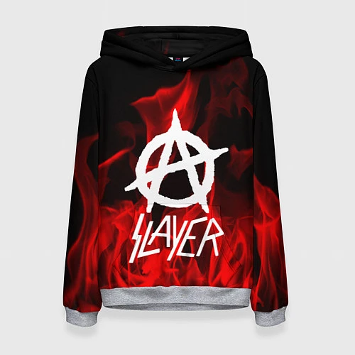 Женская толстовка Slayer Flame / 3D-Меланж – фото 1