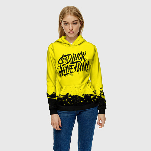 Женская толстовка GLHF / 3D-Черный – фото 3