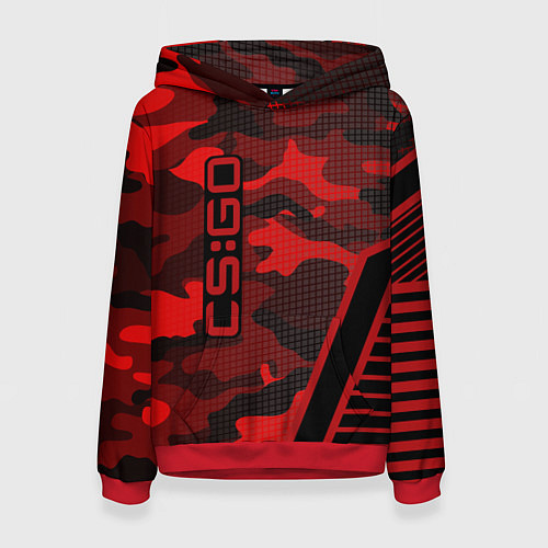 Женская толстовка CS:GO Red Camo / 3D-Красный – фото 1