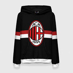 Толстовка-худи женская AC Milan 1899, цвет: 3D-белый