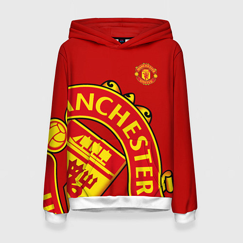 Женская толстовка FC Man United: Red Exclusive / 3D-Белый – фото 1