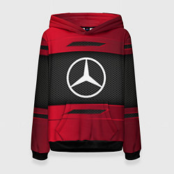 Толстовка-худи женская Mercedes Benz Sport, цвет: 3D-черный