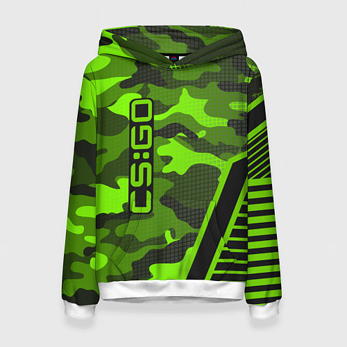 Женская толстовка CS:GO Light Green Camo / 3D-Белый – фото 1