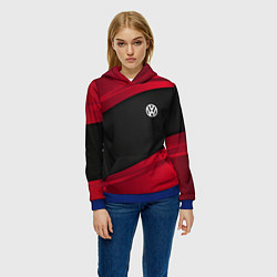 Толстовка-худи женская Volkswagen: Red Sport, цвет: 3D-синий — фото 2