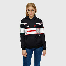 Толстовка-худи женская Honda Sport, цвет: 3D-черный — фото 2