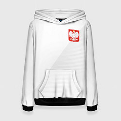 Толстовка-худи женская Poland Team: Home WC-2018, цвет: 3D-черный