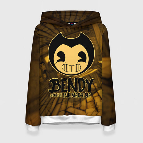 Женская толстовка Black Bendy / 3D-Белый – фото 1