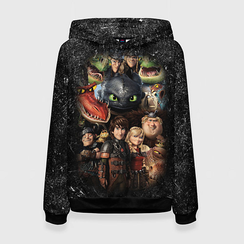 Женская толстовка How to Train Your Dragon / 3D-Черный – фото 1
