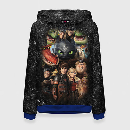 Женская толстовка How to Train Your Dragon / 3D-Синий – фото 1