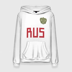 Толстовка-худи женская Rus Team: Away WC 2018, цвет: 3D-белый